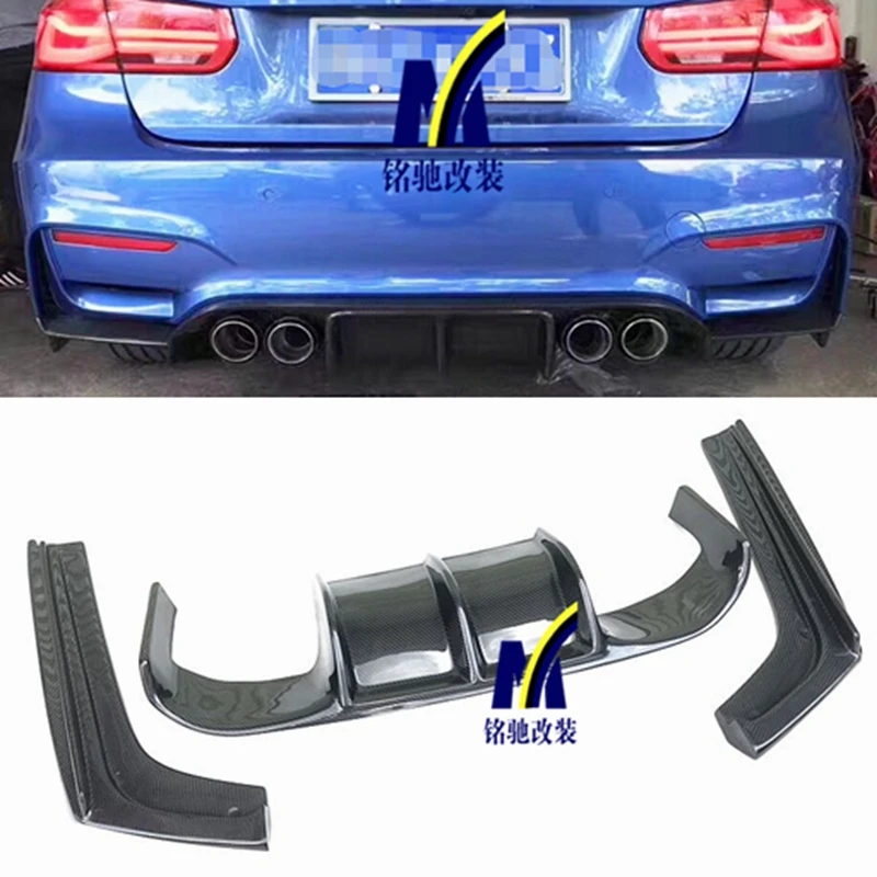 F30 3 serie V style diffusore paraurti posteriore in fibra di carbonio labbro posteriore per BMW F30 320i 325i 330i AN M3 paraurti 2013-2015