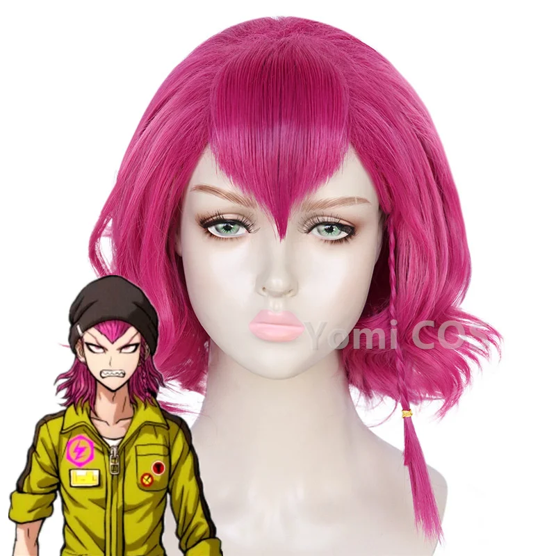 Danganronpa Kazuichi Souda Anime Cosplay Cartoon Wig Synthetic Heat Resistant Hair Free Wig Cap Short Fake Hair Halloween Party