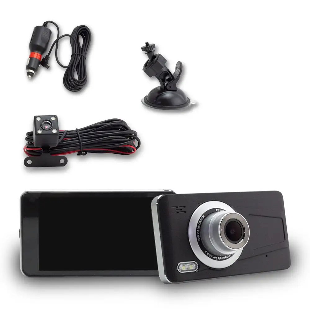 Dash Cam Car DVR Camera 4inch Full HD 1080P Drive Video Recorder Registrator Auto Dashboard Dual Dashcam Black DVRs Box 2021