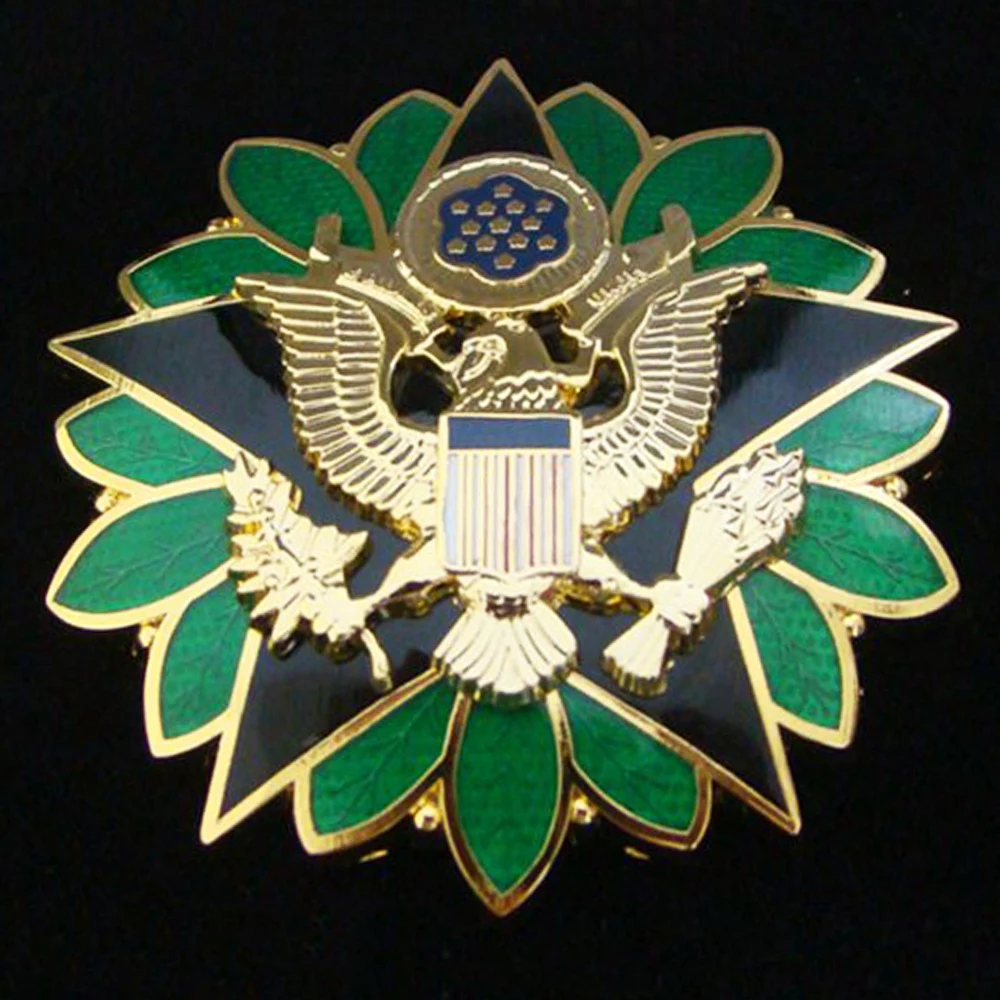 US ARMY DOD GENERAL STAFF OFFICER RANK INSIGNIA EAGLE MEDAL BADGE PIN BROOCH