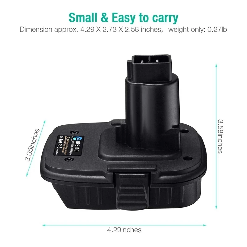 BPS18D Battery Adapter for Black&Decker for PORTER CABLE 18V 20V Li-ion Battery for dewalt DC9096 DC9098 DE909618V Ni Battery