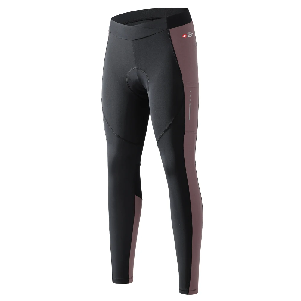 Santic calças longas de ciclismo das mulheres com 3d acolchoado malha respirável reflexiva mtb biking collants bicicleta leggings calças esportivas