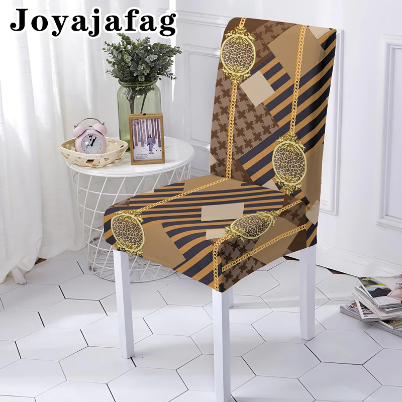 Chair Covers For Dining Room Kitchen Stretch Spandex Removable Washable Anti-dust Seat Slipcover Multicolor 1PC Chairs Cover