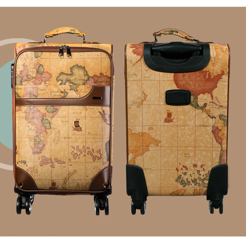 Luggage 2023 fashion retro trolley case, large capacity, brand new upgrade, 20\