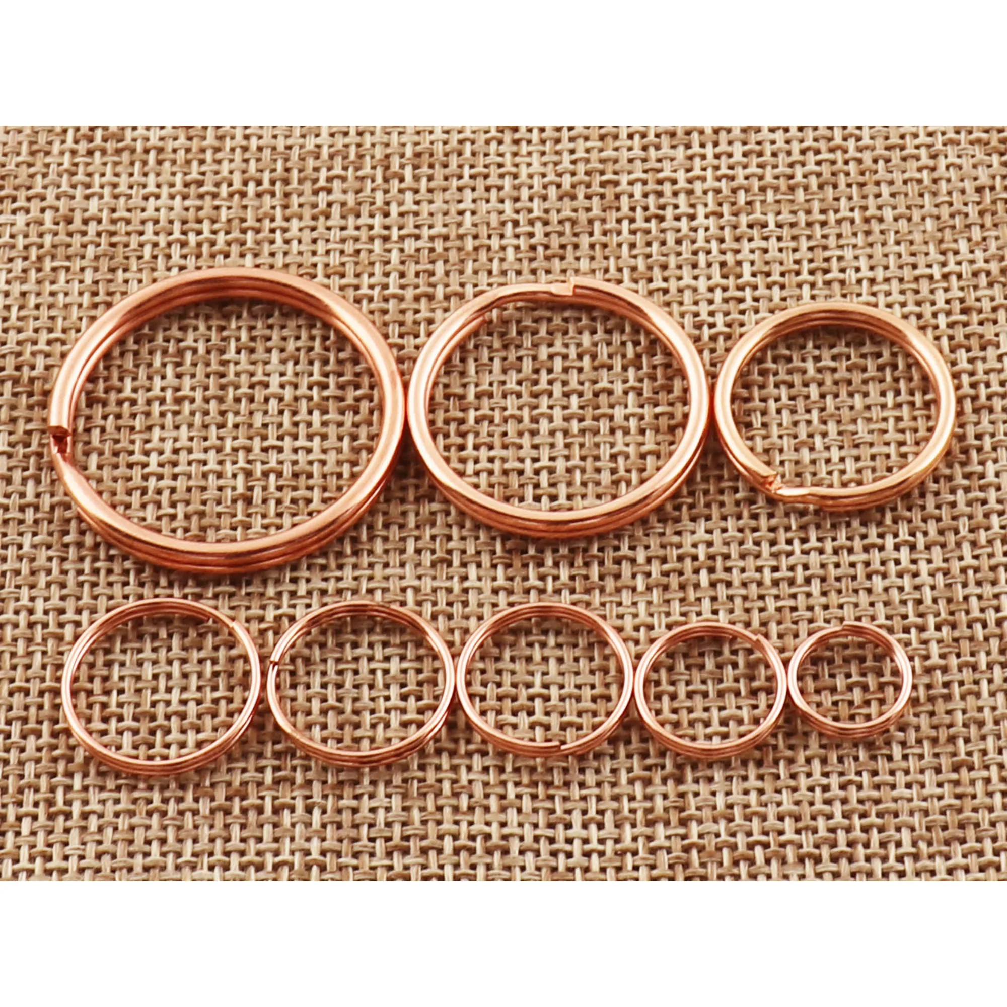 20-100 pcs Rose Gold Split Key Rings leather key chain Key Rings key chains key fob 30mm/25mm/20mm/16mm/15mm/14mm/12mm/10mm