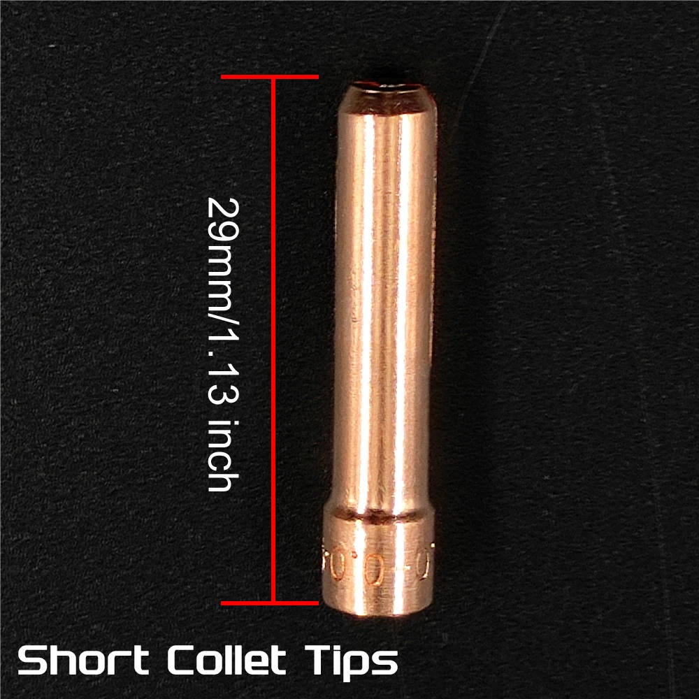 10N24S 2.4มม.1.0มม.,1.6มม.,3.2มม.TIG สั้น Collet เคล็ดลับสำหรับ WP17 18 26ไฟฉายเชื่อม TIG ชุด8ชิ้น