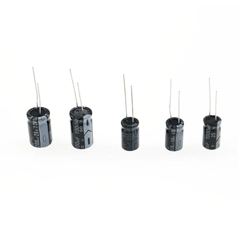 1uF-2200uF 125pcs 25 Valores Conjunto de kit sortido de capacitores eletrolíticos
