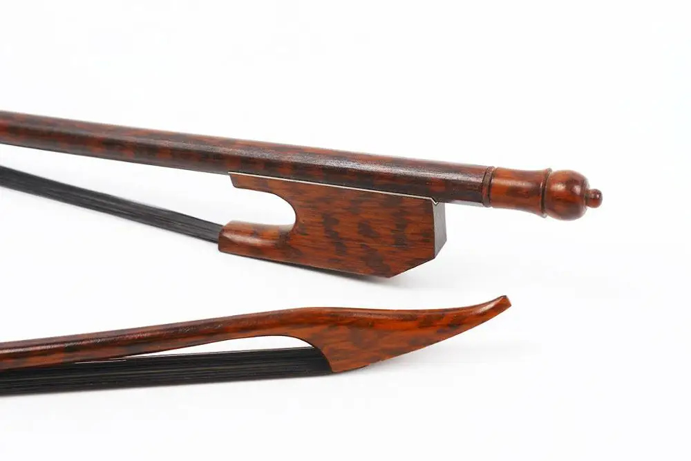 

4/4 Violin Bow Baroque Style Snakewood AAA Black Horse tail Hair Yinfente