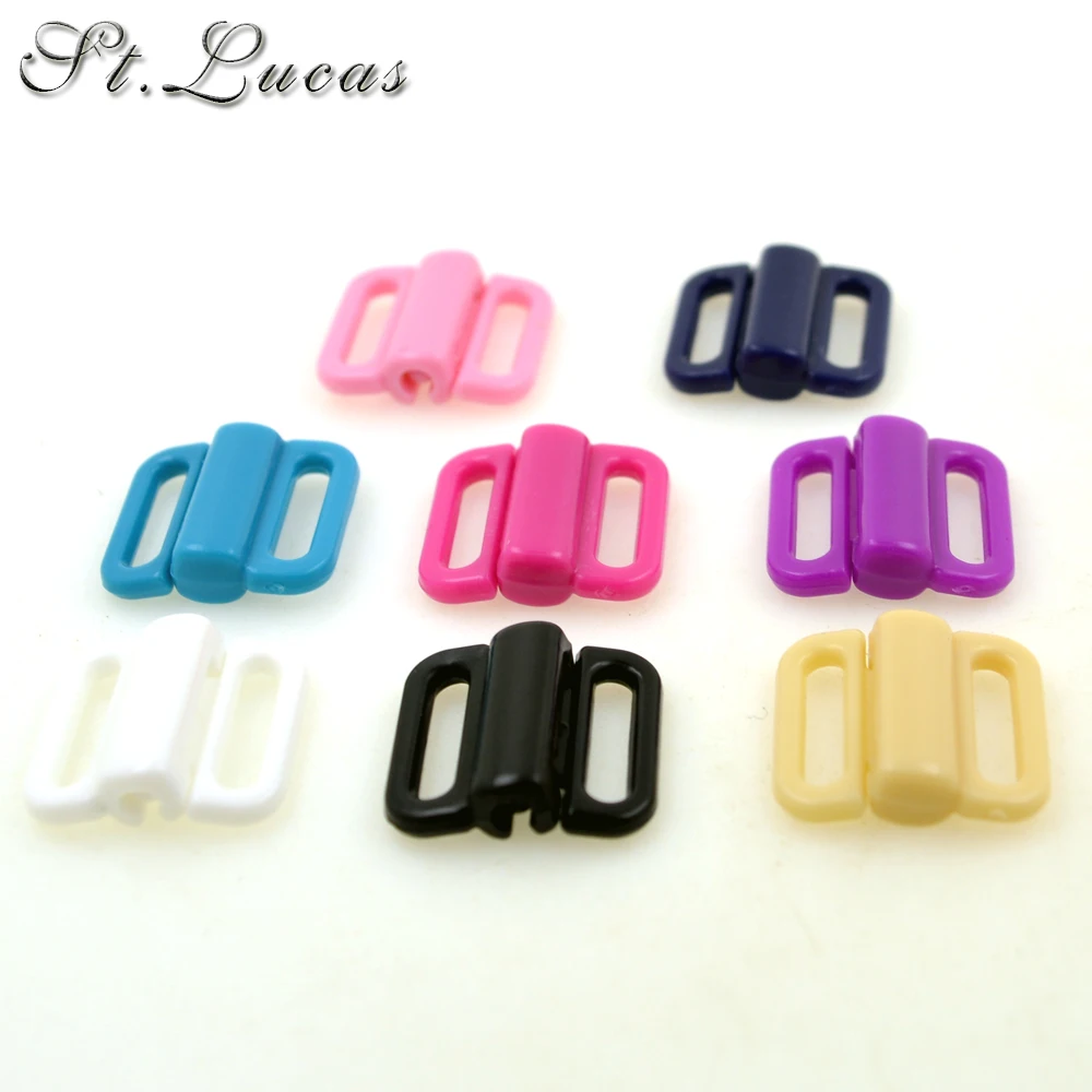 10set/lot Craft Plastic color Rectangle Tape Closure Hook & Clasp Waist Extenders Sewing On Clothes Bra Clip Hooks accesso