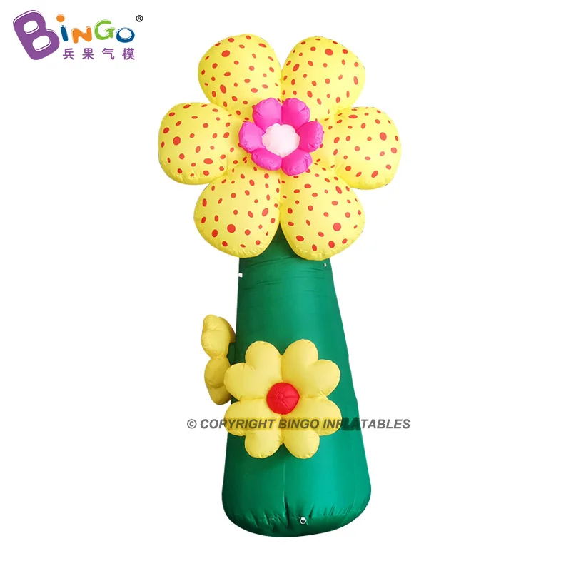 Gepersonaliseerde 3 Meter Hoge Opblaasbare Gele Bloem Boom Voor Park Decoratie-BG-Z0350