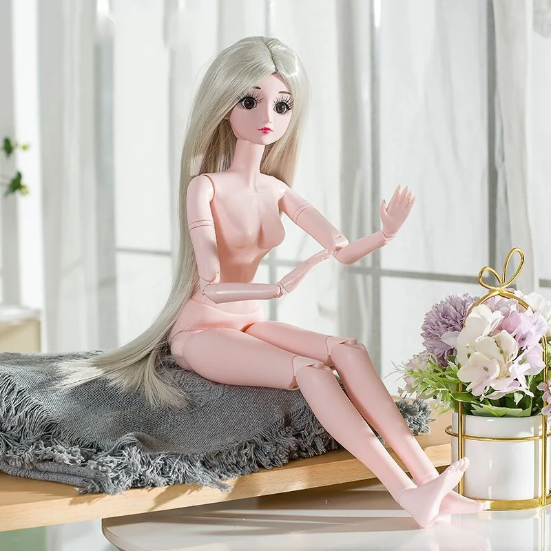 60 cm beautiful princess doll 1/3 BJD doll 20 joint beautiful blond princess hair detachable gift for girl