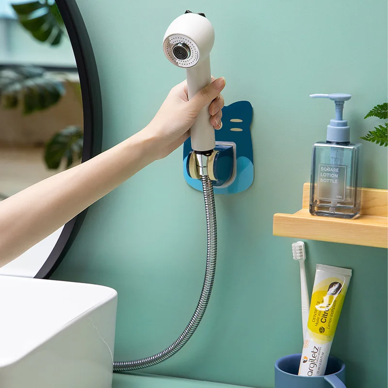 

UIY Universal Silicone Shower Holder Hand Shower Sucker Removable Bathroom Accessories Pet Bath Shower Bracket Stable rotation