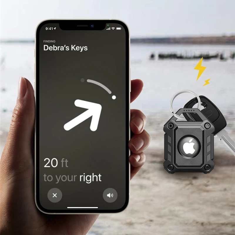 New TPU Apple Airtag Case Armor Shockproof Sleeve For Airtag Location Tracker Airtag Keychain Anti-lost Shell Protective Cover