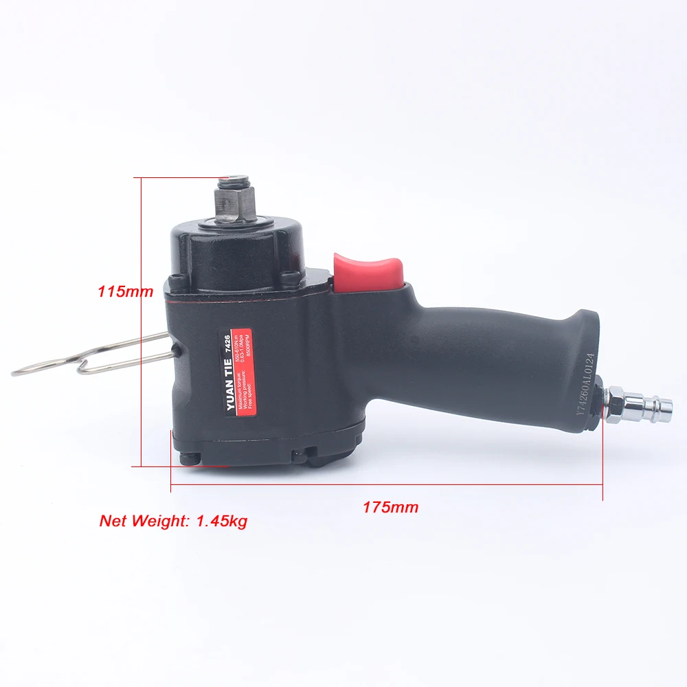 1/2 12.7mm Mini Pneumatic Impact Wrench Auto Reparing Spanners Keys Single Hammer  450n.m