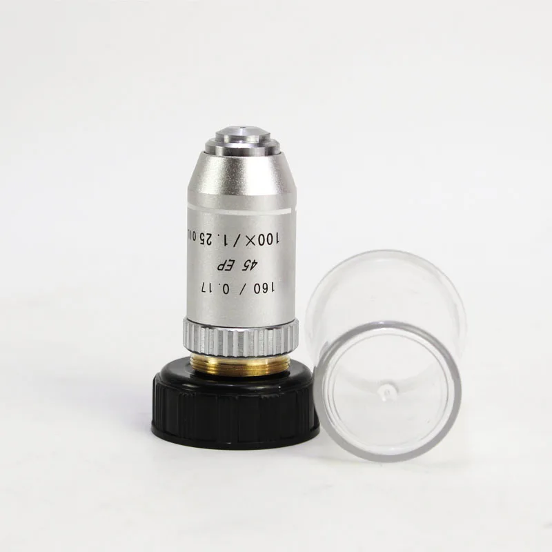 195 45EP Semi Plan Achromatic Objective Lens 4X 10X 20X 40X 60X 100X 160/0.17 for Biological Microscope