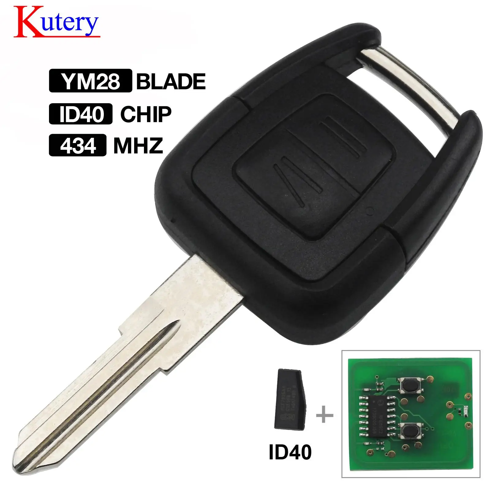 Jingyuqin 2 BTN 433Mhz ID40 Chip klucz zdalny do Opel Vauxhall Vectra Zafira OP1 24424723 z HU43 HU100 YM28 HU46 pusty klucz