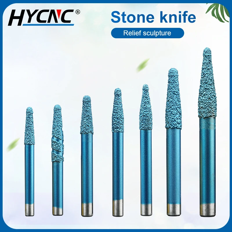 

1pc 8mm 10mm 12mm Cutter Granite Tapered Slotted Brazing Stone Engraving Bit Marble Carving Tools Cnc Router Bits Milling