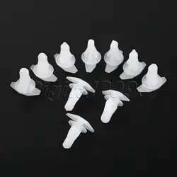 10x White Rubber Weatherstrip Door And Boot Seal Clips 91530-SP1-003 Fits 6mm Hole For Honda Accord Civic CRV Acura 3.5RL