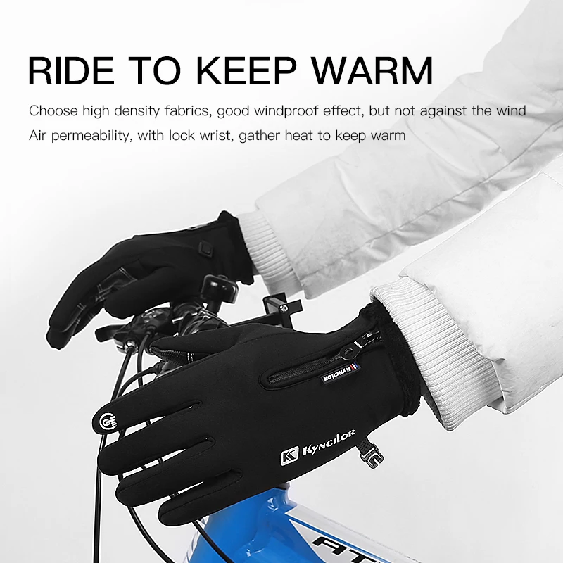 Kyncilor Men Women Winter Gloves Touch Waterproof Cycling Gloves Sports Glove Thermal Fleece Motorcycle Running Ski Gloves