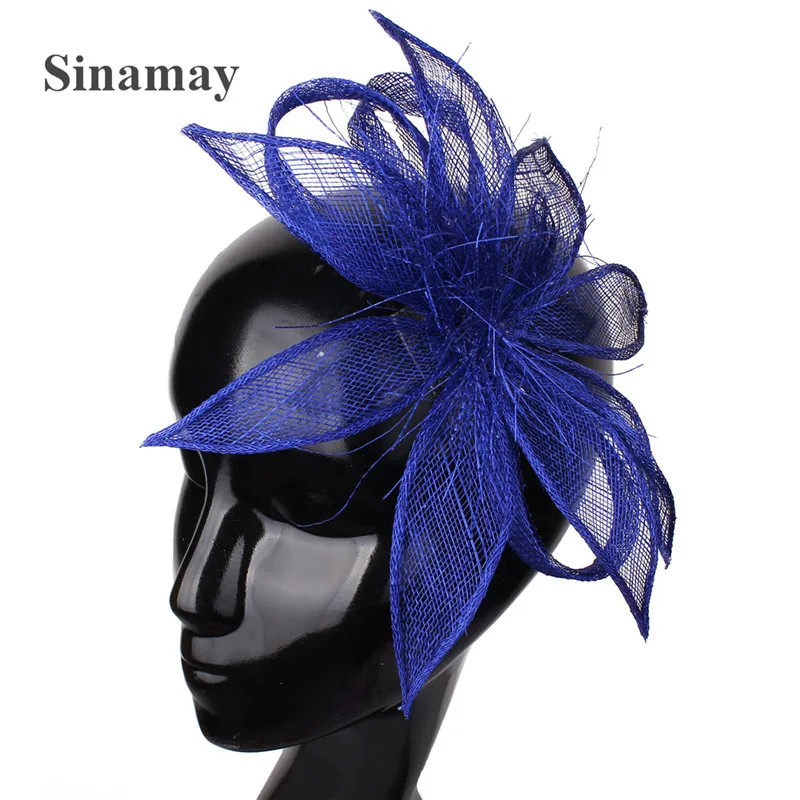 Sinamay-Pince à cheveux pour femme, épingle à cheveux, fascinateurs élégants, coiffure pour robe formelle, vêtements de sauna de mariage, mariée, église, derby, turquoise