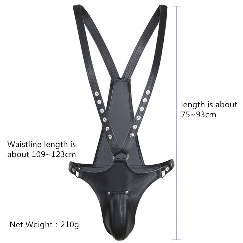 Fetish Gay Penis Pouch Leather Harness Men Open Crotch Full Body Bondage Clothes Sexy Party Clubwear Chest Harness Belts for Men