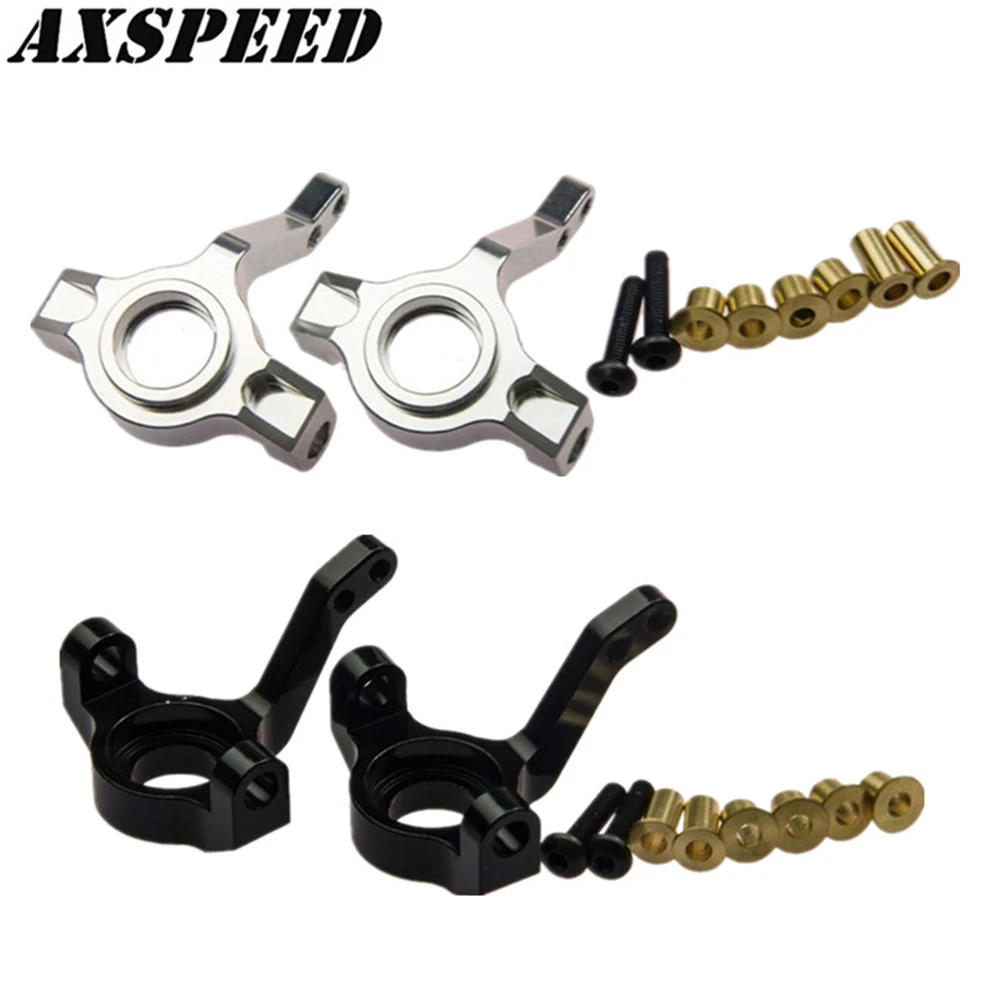 

AXSPEED 1Pair Steering Knuckles Aluminum Steering Block Front Knuckle Arms for 1/10 Axial SCX10 RC Car Upgrade Parts