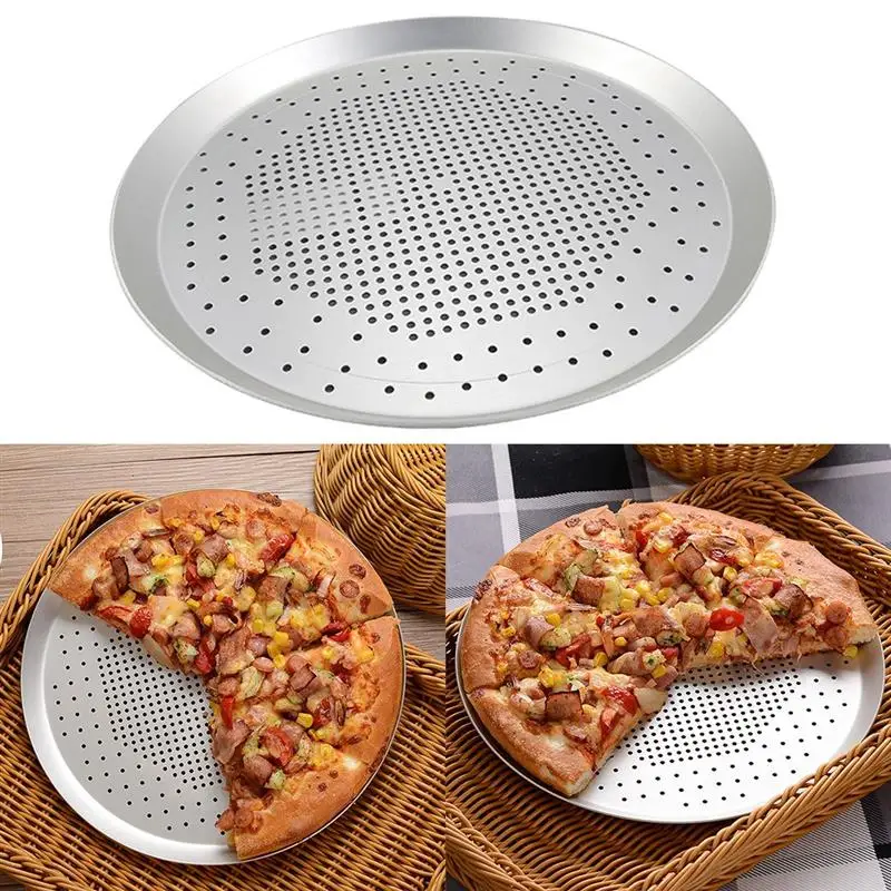 Kapmore 1pc Pizza Tray Creative Non-Stick Holes Baking Pan Aluminium Alloy Baking Tray DIY Baking Tools For Kitchen