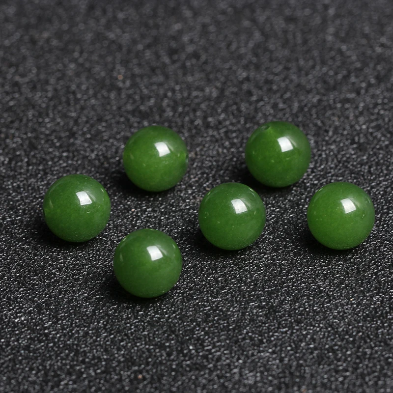 4A Natural Jade Green Chalcedony  Single Bead DIY Beads Jewelry Making