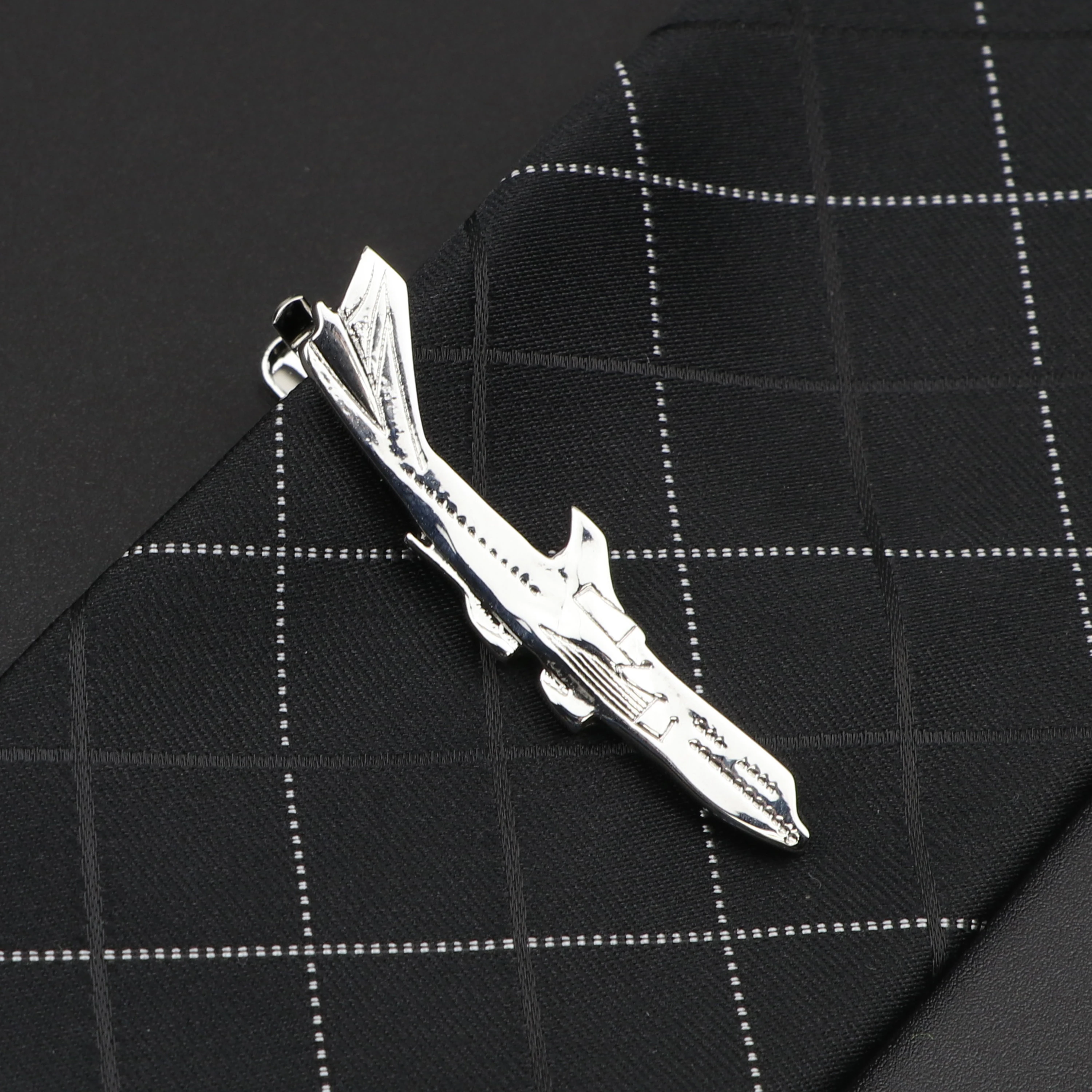 Men\'s Metal Tie Clip Luxury Airplane Beard Sword Dinosaur Pen Guitar Shape New Design Fashion Wedding Party Bar Tie Accessories