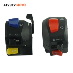 1 pair 22mm Motorcycle Handlebar Control Switch Horn Turn Signal Headlight Start Switch Push Button for Suzuki EN125 HJ150