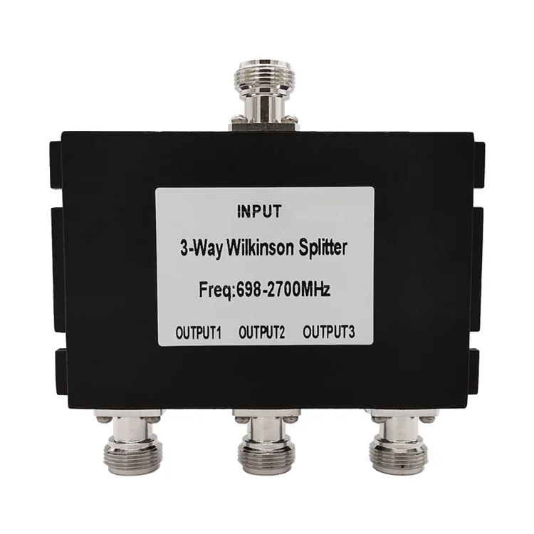 Antenna  698-2700MHz 2/3/4 Way Power Splitter Divider Wilkinson Micro Strip 50W N Female Connectors  Mobile Phone Signal Booster