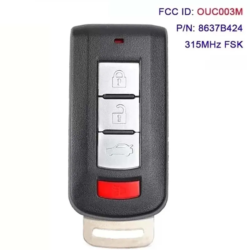 CN011026 Original PCB Remote Key Fob For Mitsubishi Mirage 2013-2019 Mirage G4 2016-2020 ID47 Chip 315Mhz FSK FCC Number OUC003M