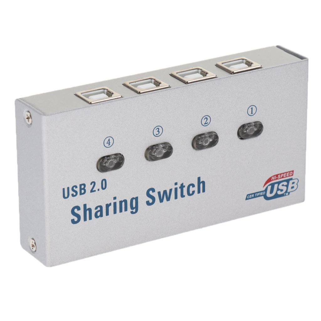 

USB 2.0 Auto Sharing Selectors Switch KVM 4 Port HUB For PC Scanner Printer