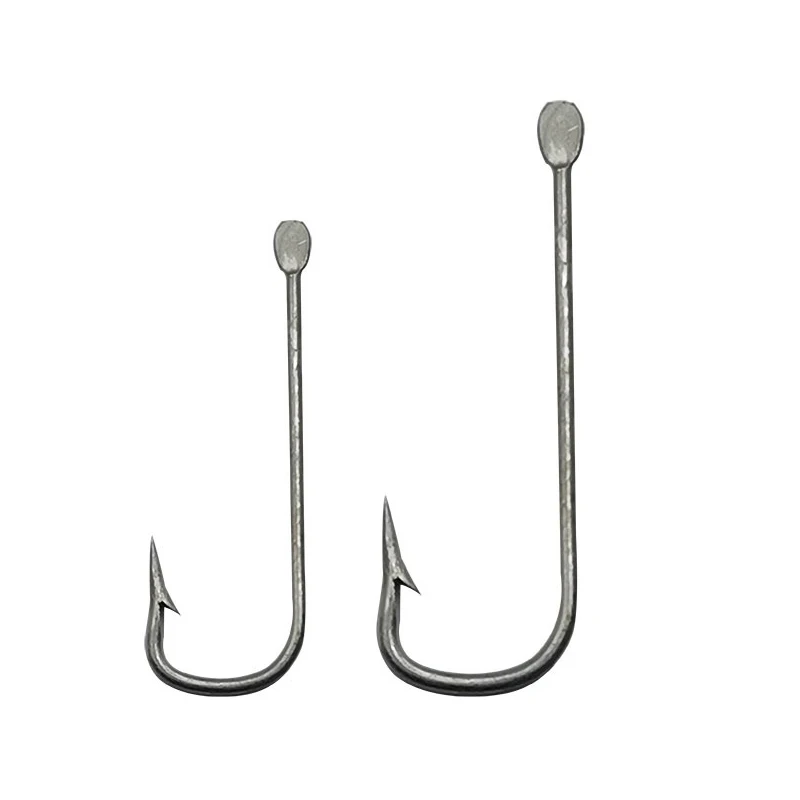 1000Pcs Sea Fishing Hooks Tin-plated Anti-sea Water Flat Head Fishhooks For Seahorse Tuna Fishing Hook Aceesories Goods Pesca