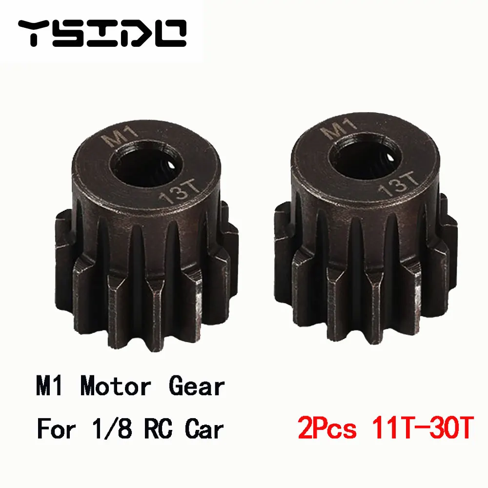 2Pcs M1 5mm 11T 12T 13T 14T 15T 16T 17T 18T 19T 20T 21T 22T 23T 24T 25T 26T 27T 28T 29T 30T Pinion Motor Gear for 1/8 RC Car