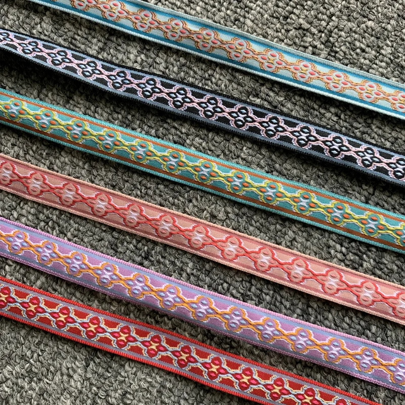 

Классическая винтажная Этническая вышивка, кружевная Цветочная лента в стиле бохо, кружевная отделка «сделай сам», аксессуары для сумок и одежды, вышитая кружева, 45/5/8 дюймов, 15 мм