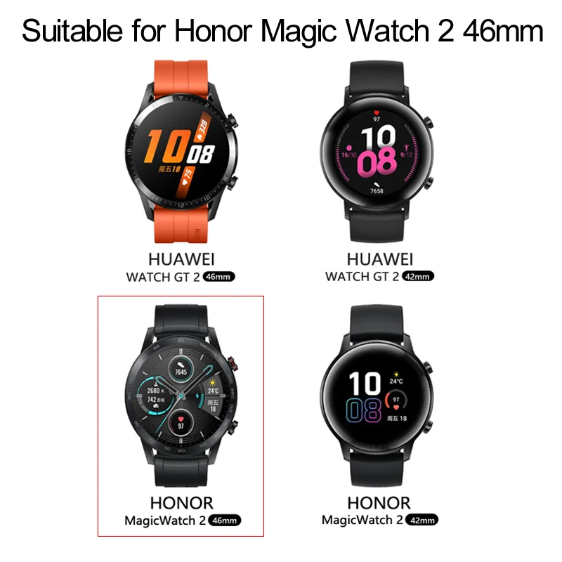 Protector de pantalla de cubierta completa curvada 3D, no de vidrio, suave, ultrafino, HD, transparente, para Honor Magic watch 2, 46mm, accesorio