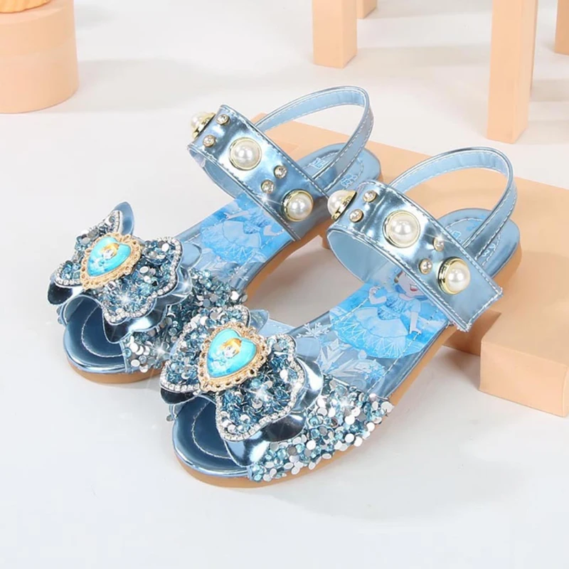 

Toddler Girls Princess Sandals Summer Kids Sparkly Sequin Shoes Girls Birthday Party Flats Sandals Dance New Fashion Sandals 3t