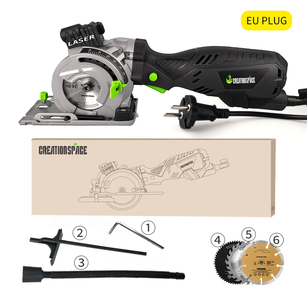 Mini sierra Circular eléctrica 705 W 3500 RPM corte de madera: 42 8mm