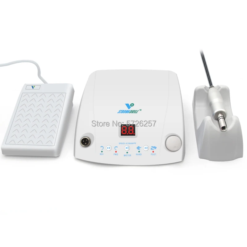 50,000 RPM Brushless E Type Motor,Dental Laboratory Polishing Kit QZ60 + W101E With Foot Pedal For Clinic