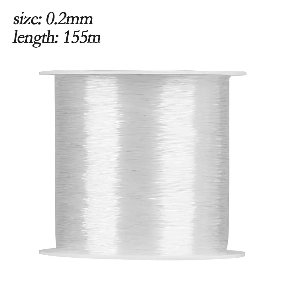 1Roll Strong Crystal Fishing Line Pe Nylon Braided Line Thread Monofilament0.2mm-0.6mm 155/100/80/60/45/35/22/20m Wire Accessory