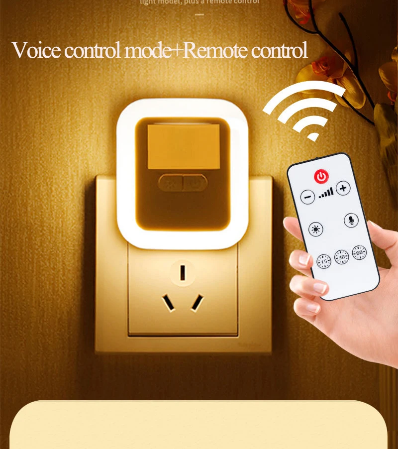 LED Emergenc Night Lights Remote Control Motion Sensor Night Lamp for Baby Sleeping AC85- 265V  Light Control Bedroom Wall Lamp