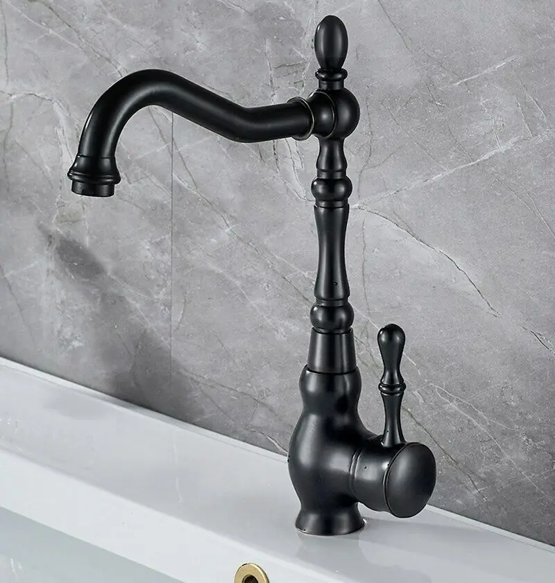 

Single Handle Mixer Tap Bathroom & Kitchen Sink Water Faucet Oil Rubbed Bronze Rotable Basin Faucet Taps zd03