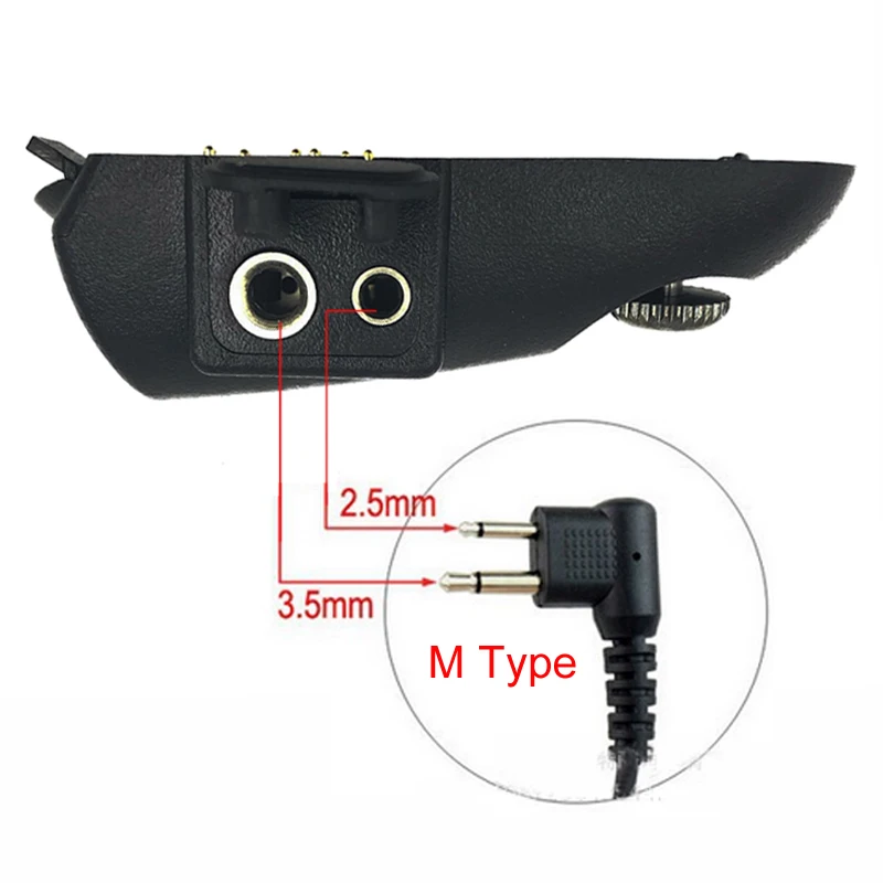 Earpiece Headset Mic Audio Adapter Converter for Motorola Walkie Talkie Radio GP340 GP338 GP1280 HT750 PRO5150 Accessories