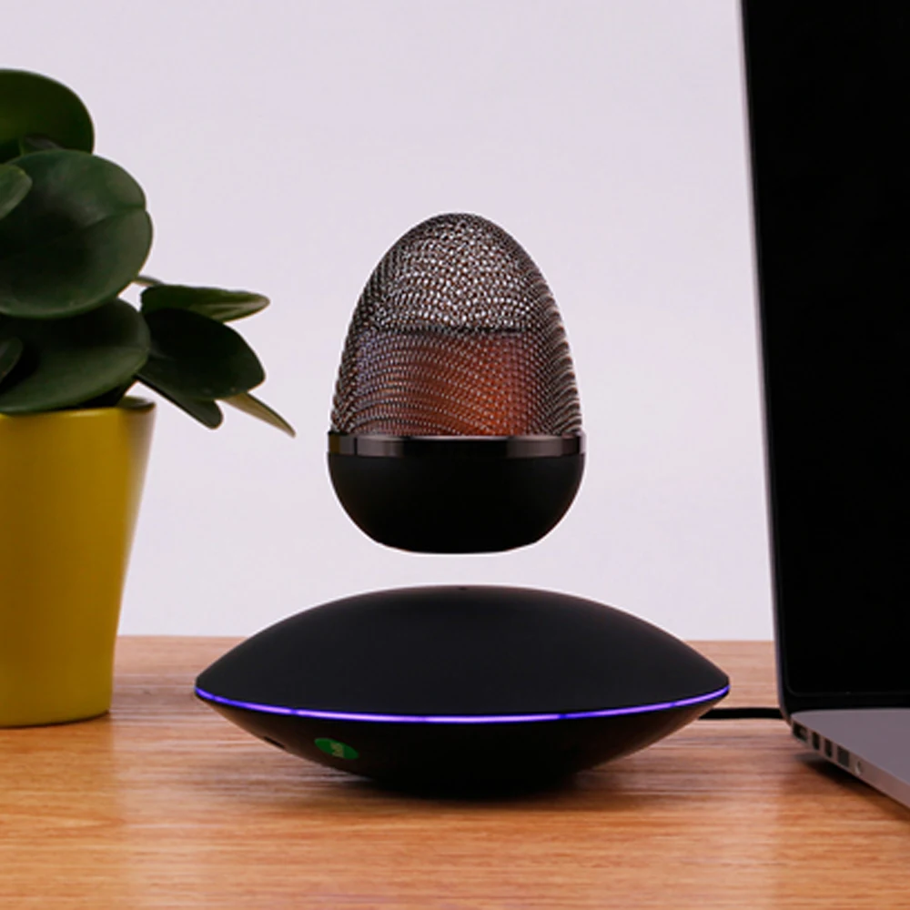 Floating Bluetooth Speaker UFO Magnetic Levitation Rotate Wireless Speaker Portable Mini Subwoofer Smart Colorful Light Handfree