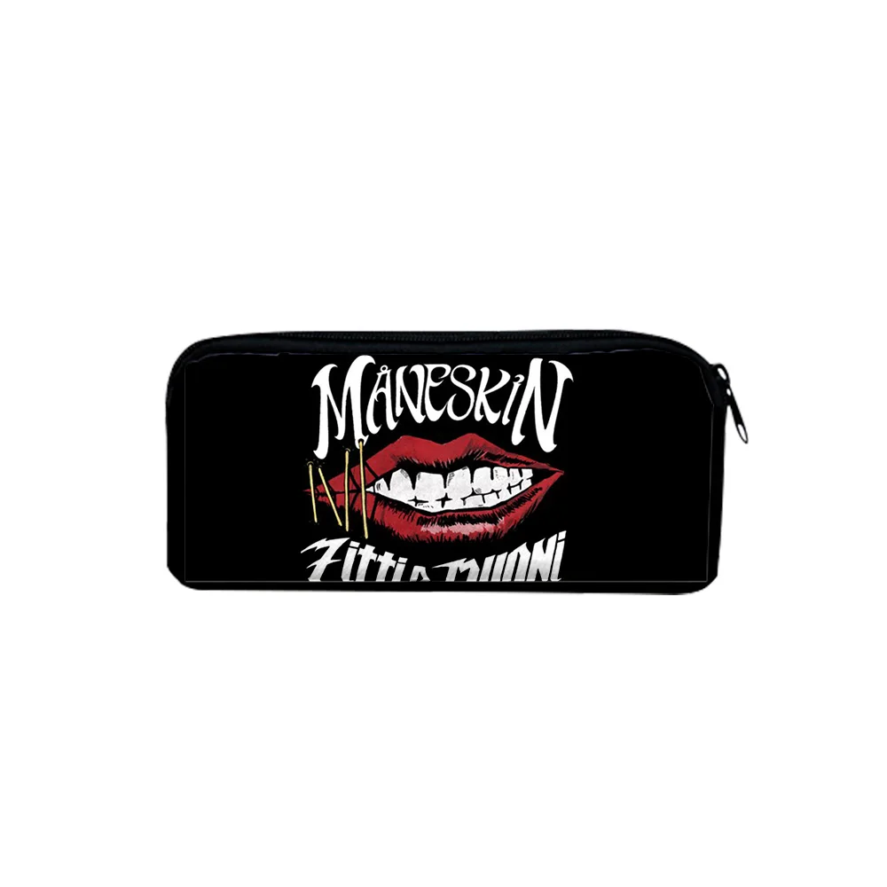 Maneskin Print Oxford cloth pencil case unisex student school pencilcase stationery office pencil case household stationery