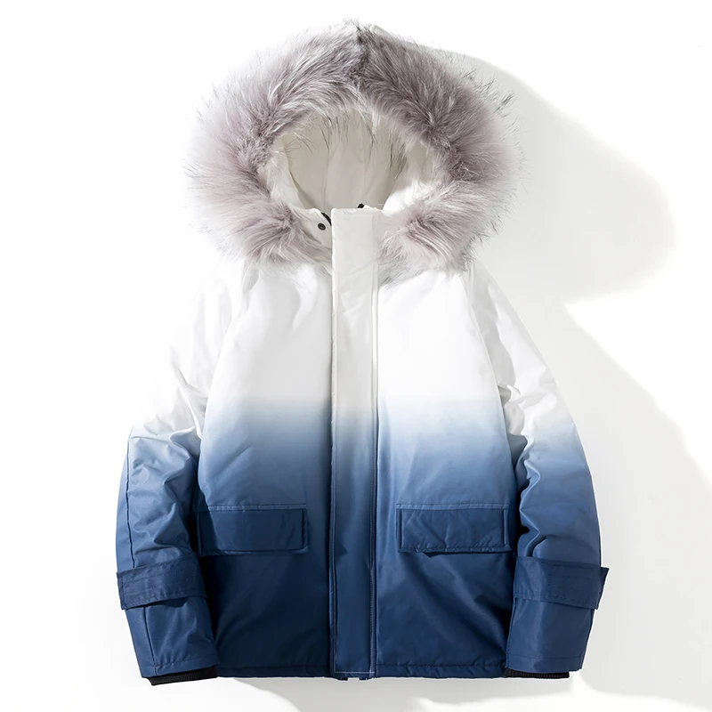 Winter Jacket Men Nice Fur Collar Hooded Thick Warm Cotton Outwear Man Patchwork Parka And Coats Windbreaker Parkas Male S-3XL