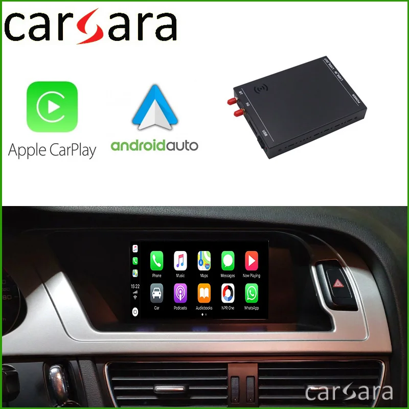 

A U D I A4 B8 CarPlay Wireless Module 2020 WIFI Bluetooth Black Box Car MMI Android Auto Mirror Reverse Camera