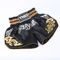 Calças de boxe masculino impressão mma shorts kickboxing luta luta luta com o tigre curto muay thai boxing shorts roupas sanda barato mma