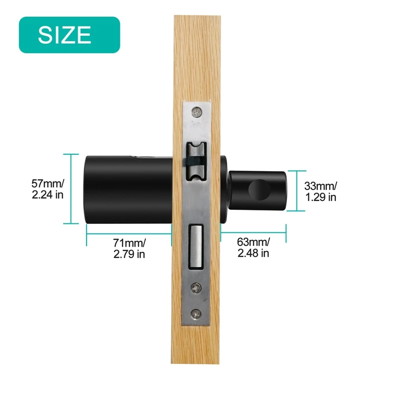 Smart Password Lock Cylinder Turbon Bluetooth Electronics Code Ball Door Lock Easy To Installation Security Wooden Digital Lock